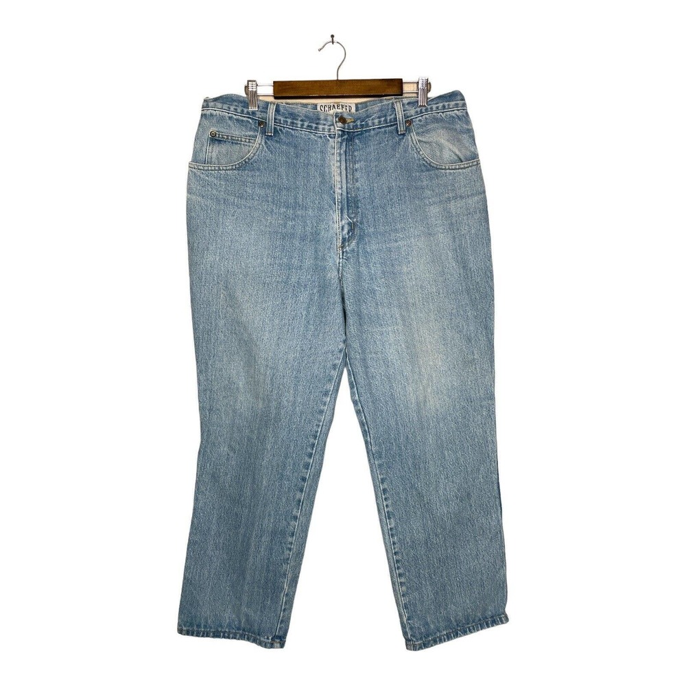 Schaefer Outfitters 38X30 Mens Blue Cotton Pockets Straight Leg Denim Jeans